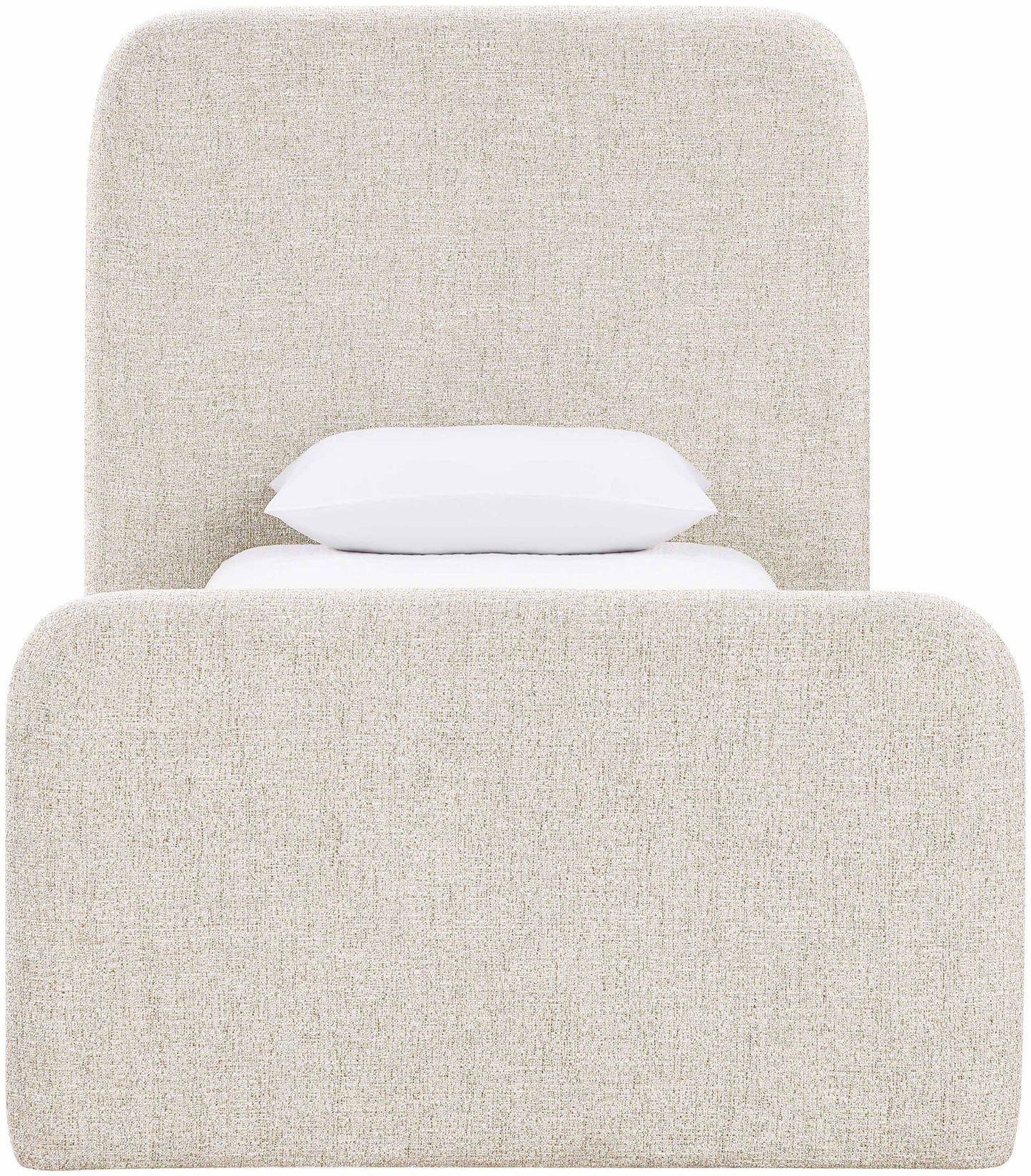 Fira - Linen Textured Fabric Upholstered Bed
