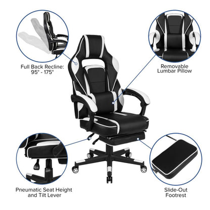 Flash Furniture - Gaming Chair & Desk Bundle - White