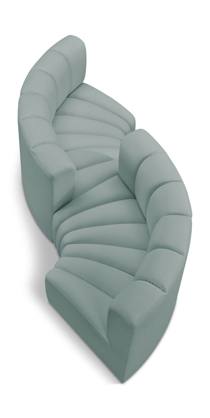 Arc - Faux Leather 4 Piece Curved Modular Sofa