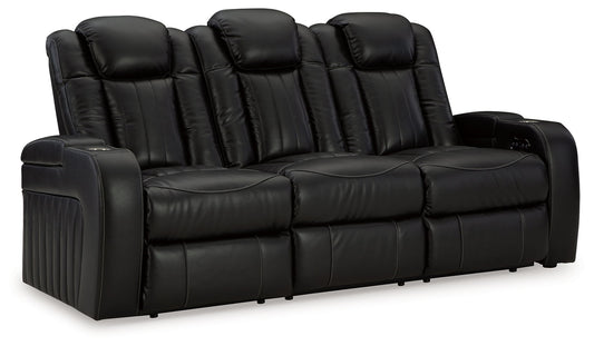 Caveman Den - Power Reclining Sofa With Adj Headrest - Midnight
