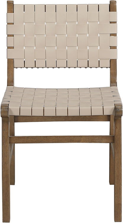 Entwine - Vegan Leather Upholstered Dining Chair - Painted Brown
