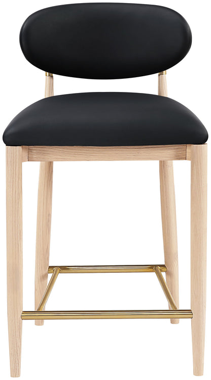 Riccio - Stool - Natural And Gold Frame