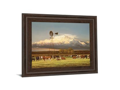 Summer Pastures By Bonnie Mohr - Framed Print Wall Art - Light Brown
