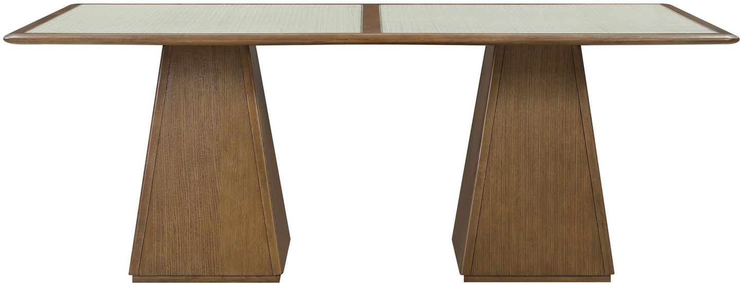 Atrium - Glass Top And Wood Base Dining Table