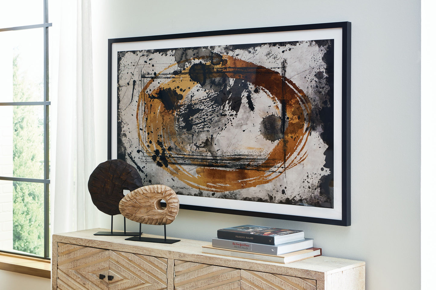 Clefting - Wall Art - Black / Caramel / Tan
