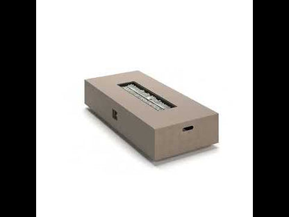 Midnight Mountain - Rectangular Fire Pit With Tank Cover - Light Brown